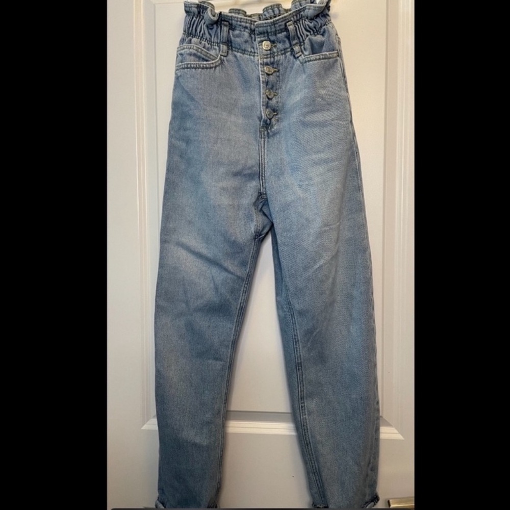 Zara paper-bag jeans